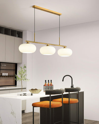 Lustra Pendant Lamp 3-Light Globe Shaped Linear - Neutral Decor