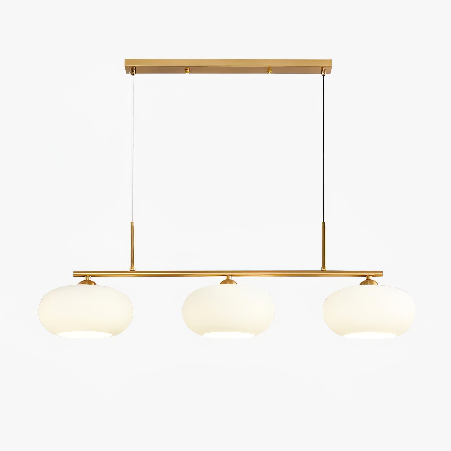 Lustra Pendant Lamp 3-Light Globe Shaped Linear - Neutral Decor