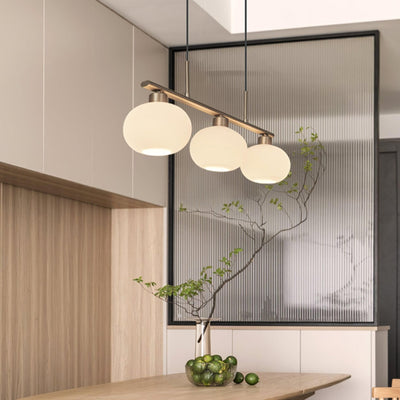Lustra Pendant Lamp 3-Light Globe Shaped Linear - Neutral Decor
