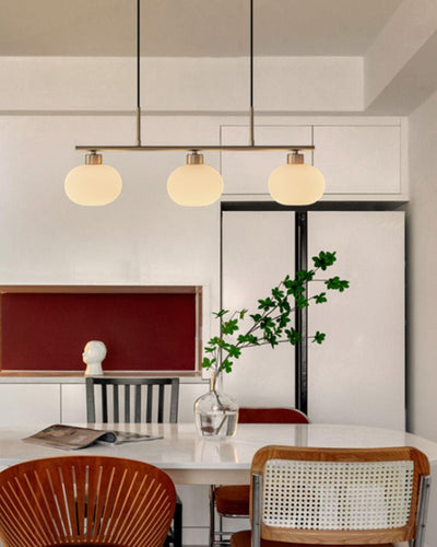 Lustra Pendant Lamp 3-Light Globe Shaped Linear - Neutral Decor