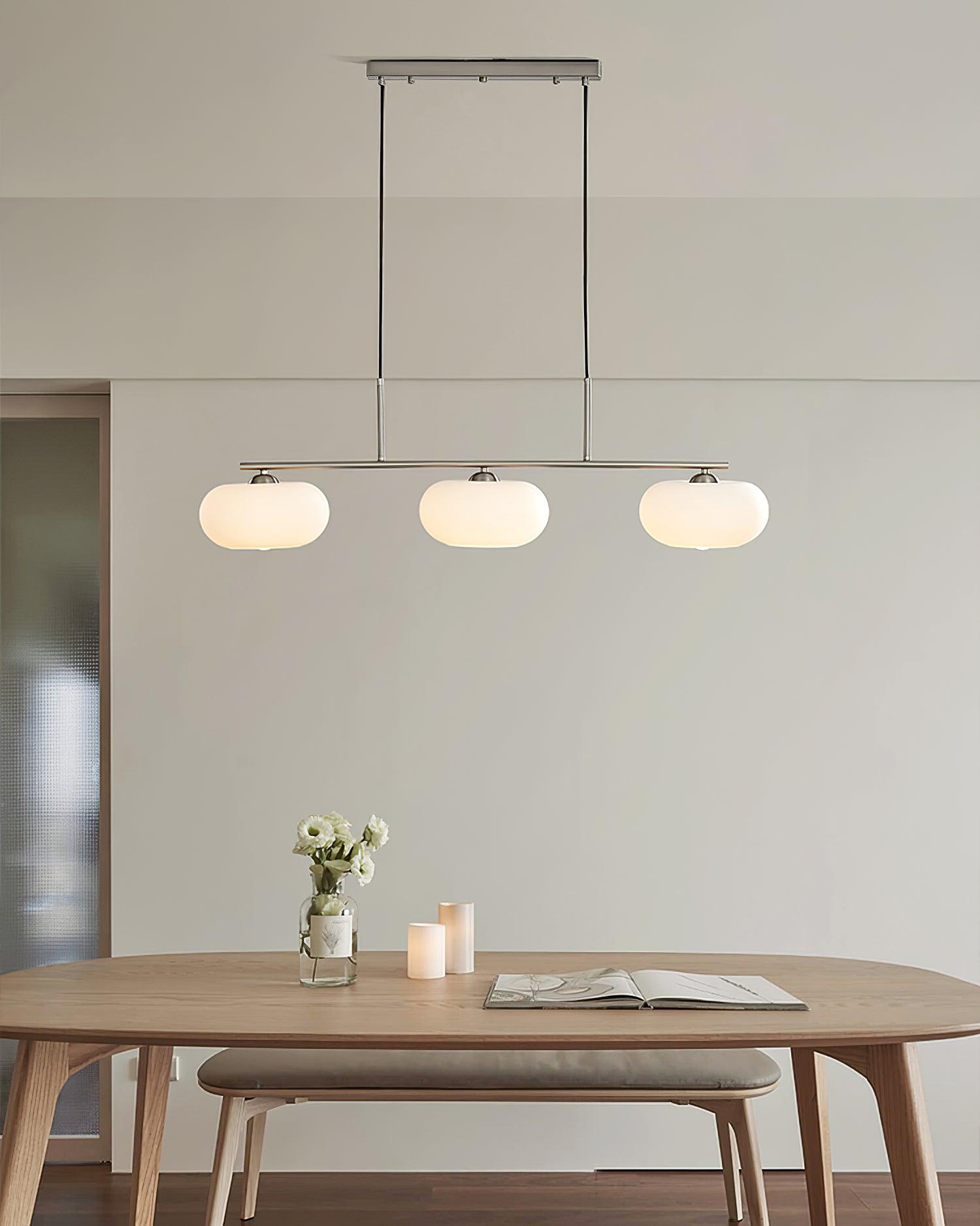 Lustra Pendant Lamp 3-Light Globe Shaped Linear - Neutral Decor