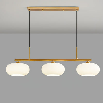 Lustra Pendant Lamp 3-Light Globe Shaped Linear - Neutral Decor