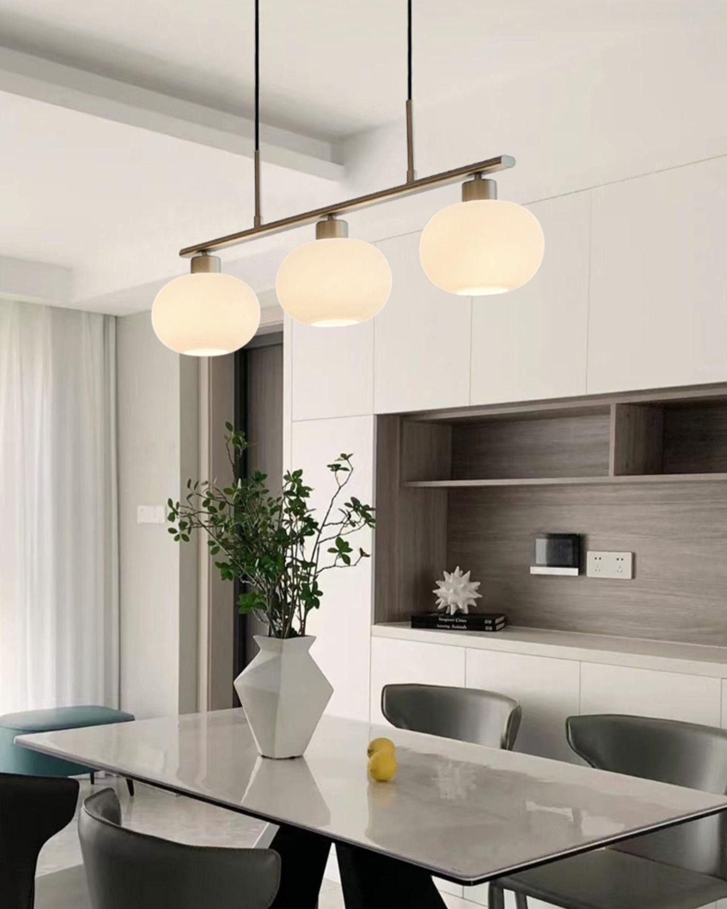 Lustra Pendant Lamp 3-Light Globe Shaped Linear - Neutral Decor