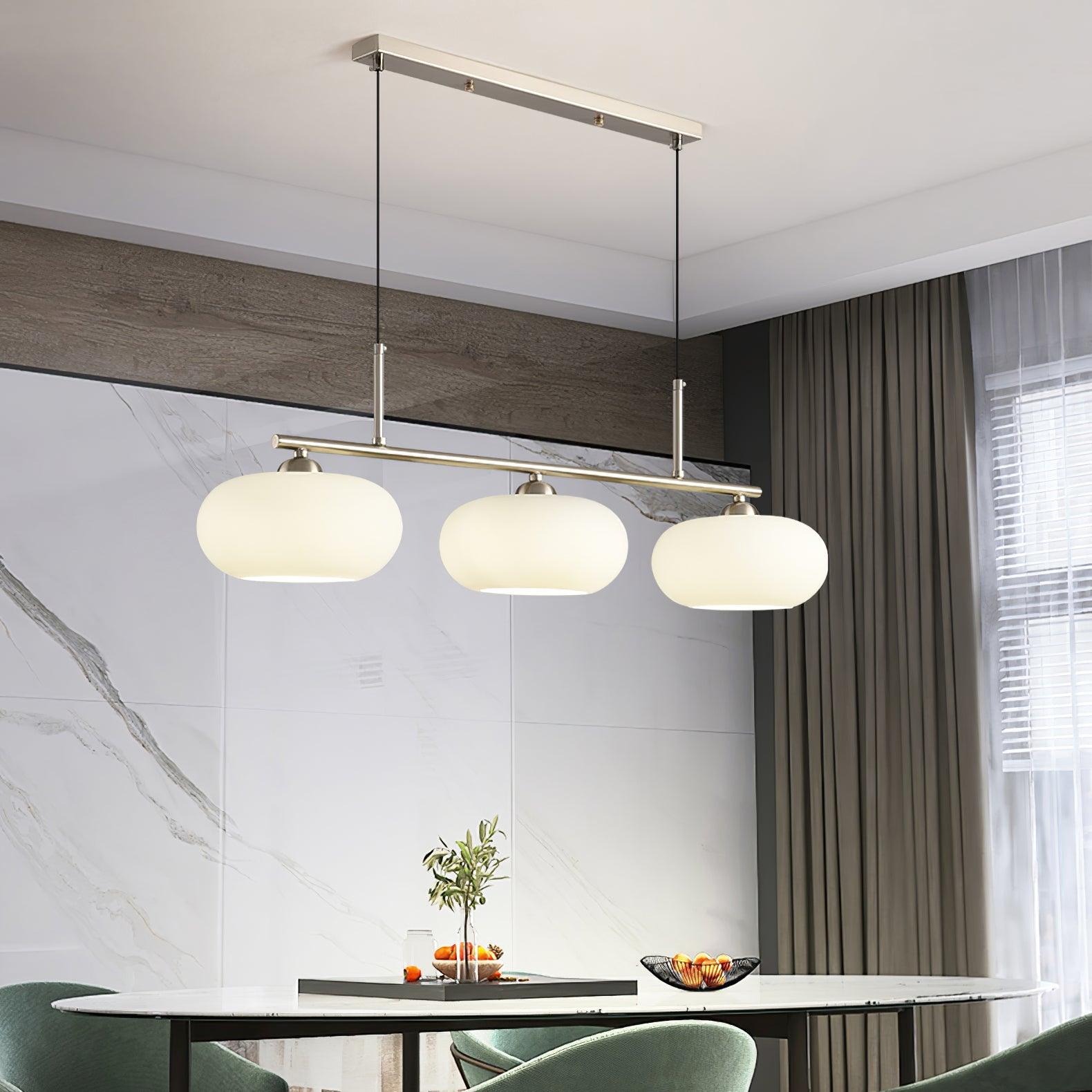 Lustra Pendant Lamp 3-Light Globe Shaped Linear - Neutral Decor