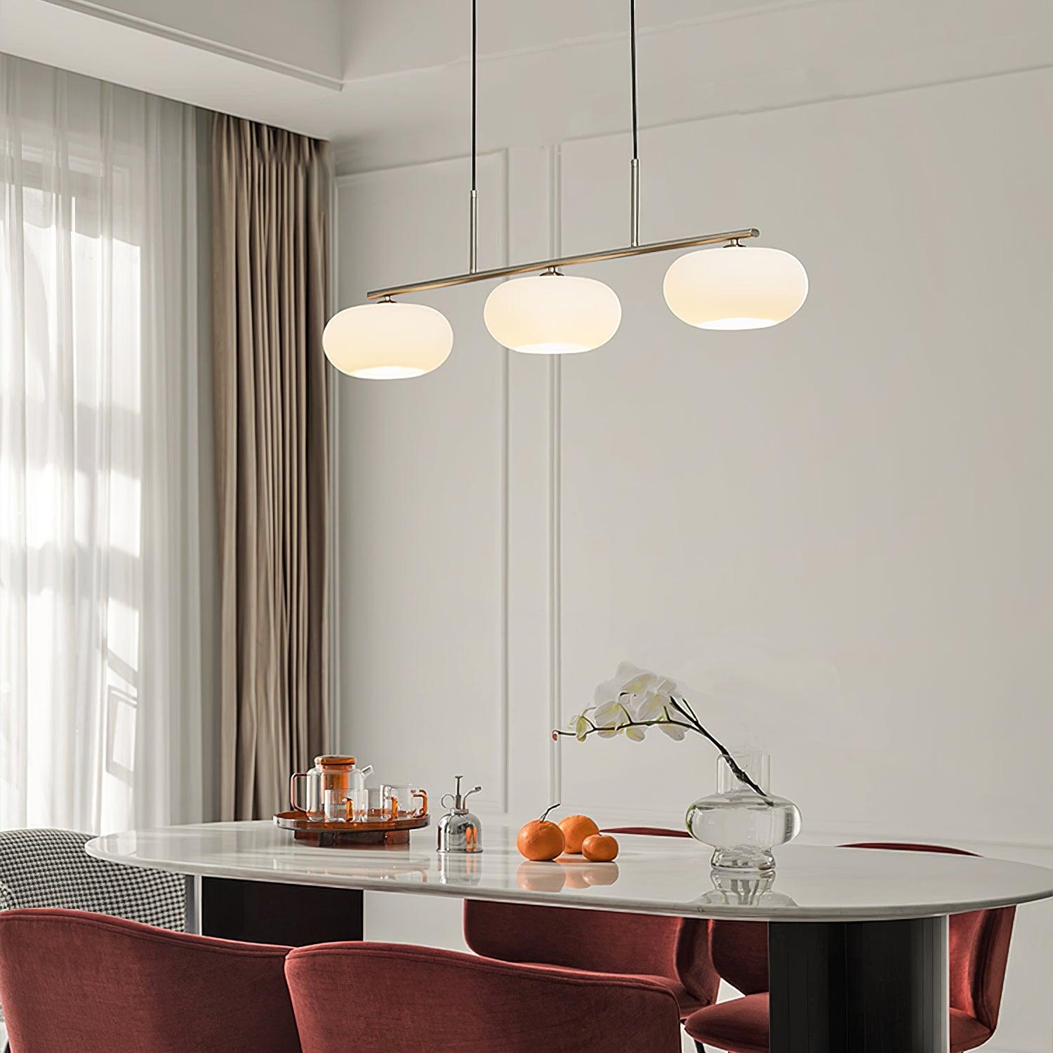 Lustra Pendant Lamp 3-Light Globe Shaped Linear - Neutral Decor