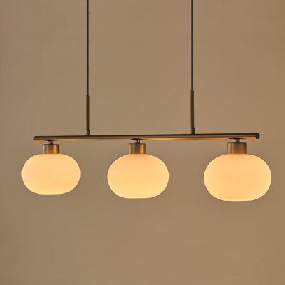 Lustra Pendant Lamp 3-Light Globe Shaped Linear - Neutral Decor