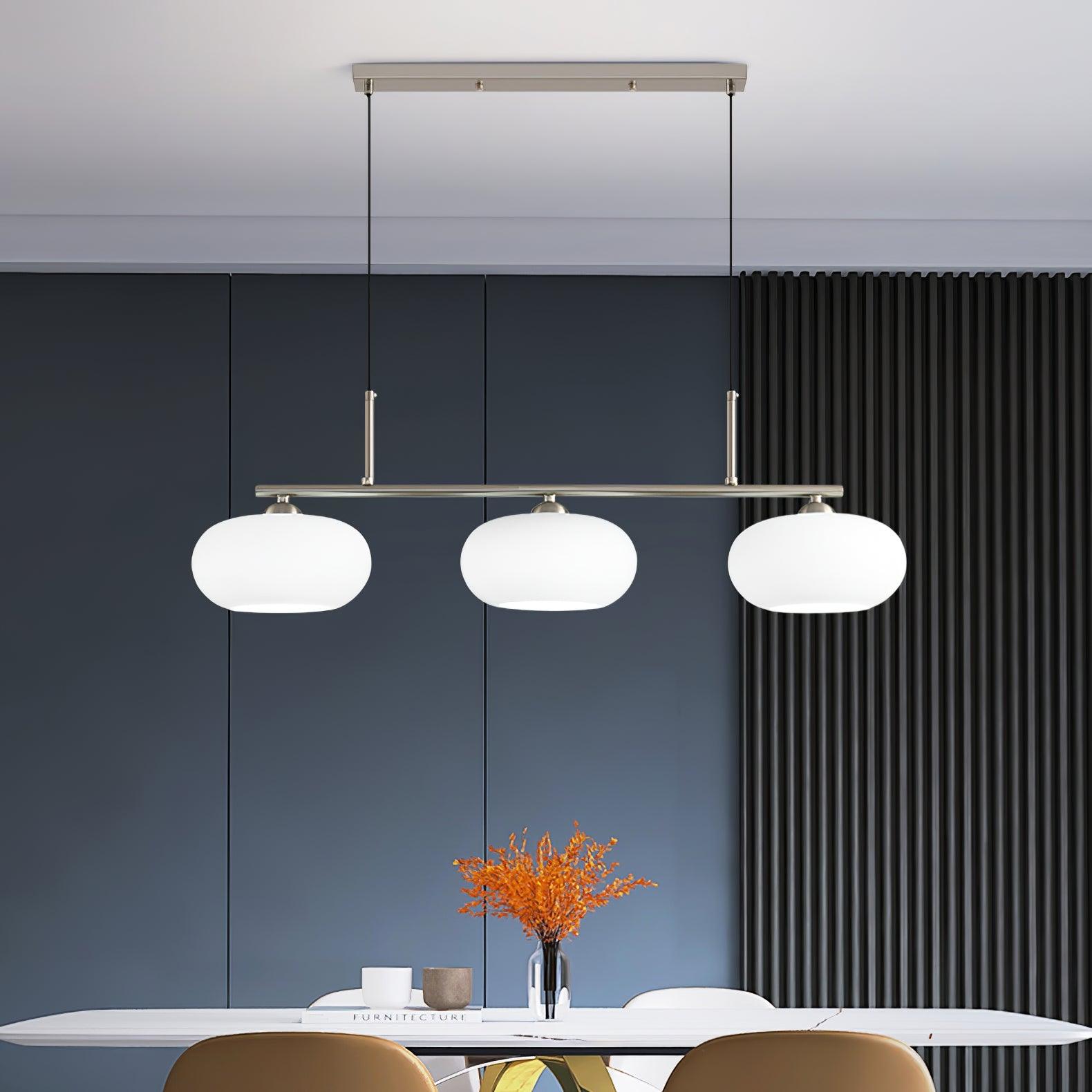 Lustra Pendant Lamp 3-Light Globe Shaped Linear - Neutral Decor
