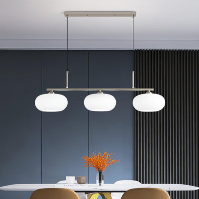 Lustra Pendant Lamp 3-Light Globe Shaped Linear - Neutral Decor
