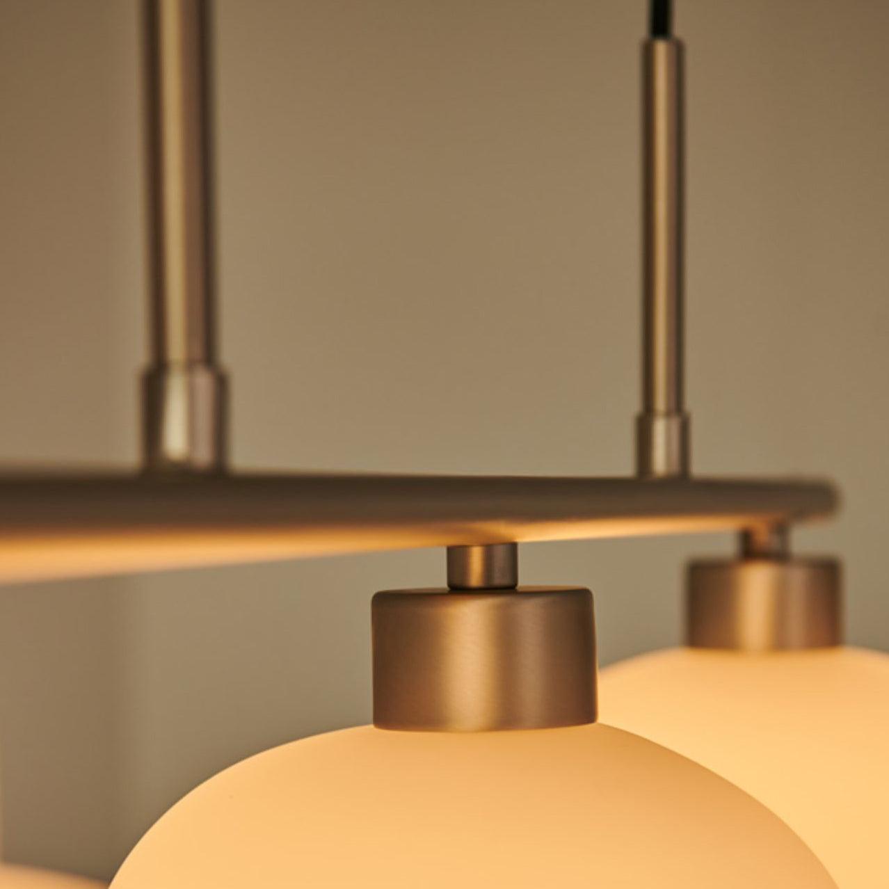 Lustra Pendant Lamp 3-Light Globe Shaped Linear - Neutral Decor