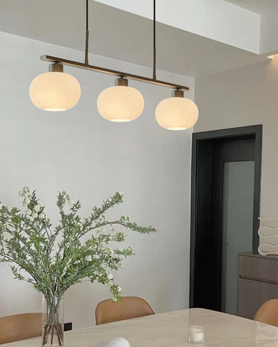 Lustra Pendant Lamp 3-Light Globe Shaped Linear - Neutral Decor