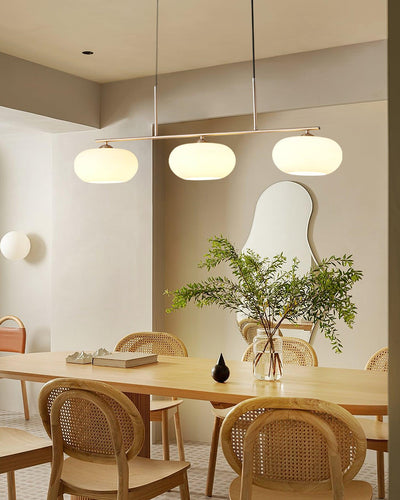 Lustra Pendant Lamp 3-Light Globe Shaped Linear - Neutral Decor