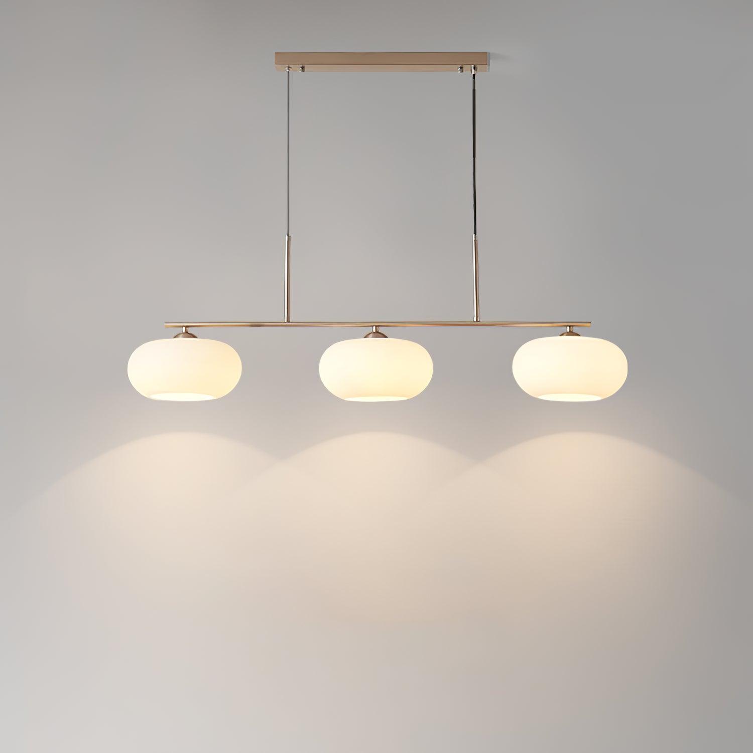 Lustra Pendant Lamp 3-Light Globe Shaped Linear - Neutral Decor
