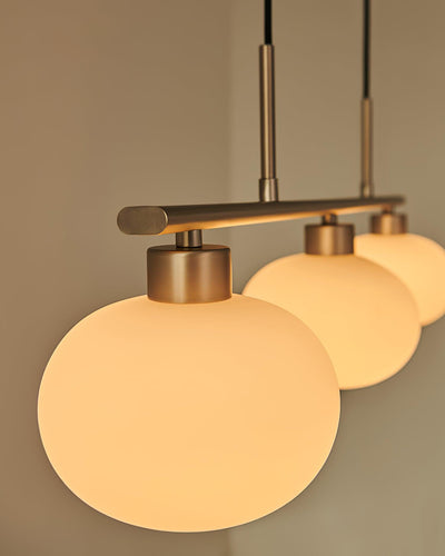 Lustra Pendant Lamp 3-Light Globe Shaped Linear - Neutral Decor