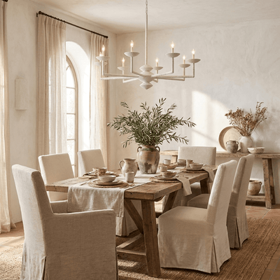 Sculptural Plaster Candelabra Chandelier