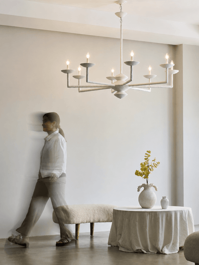 Sculptural Plaster Candelabra Chandelier