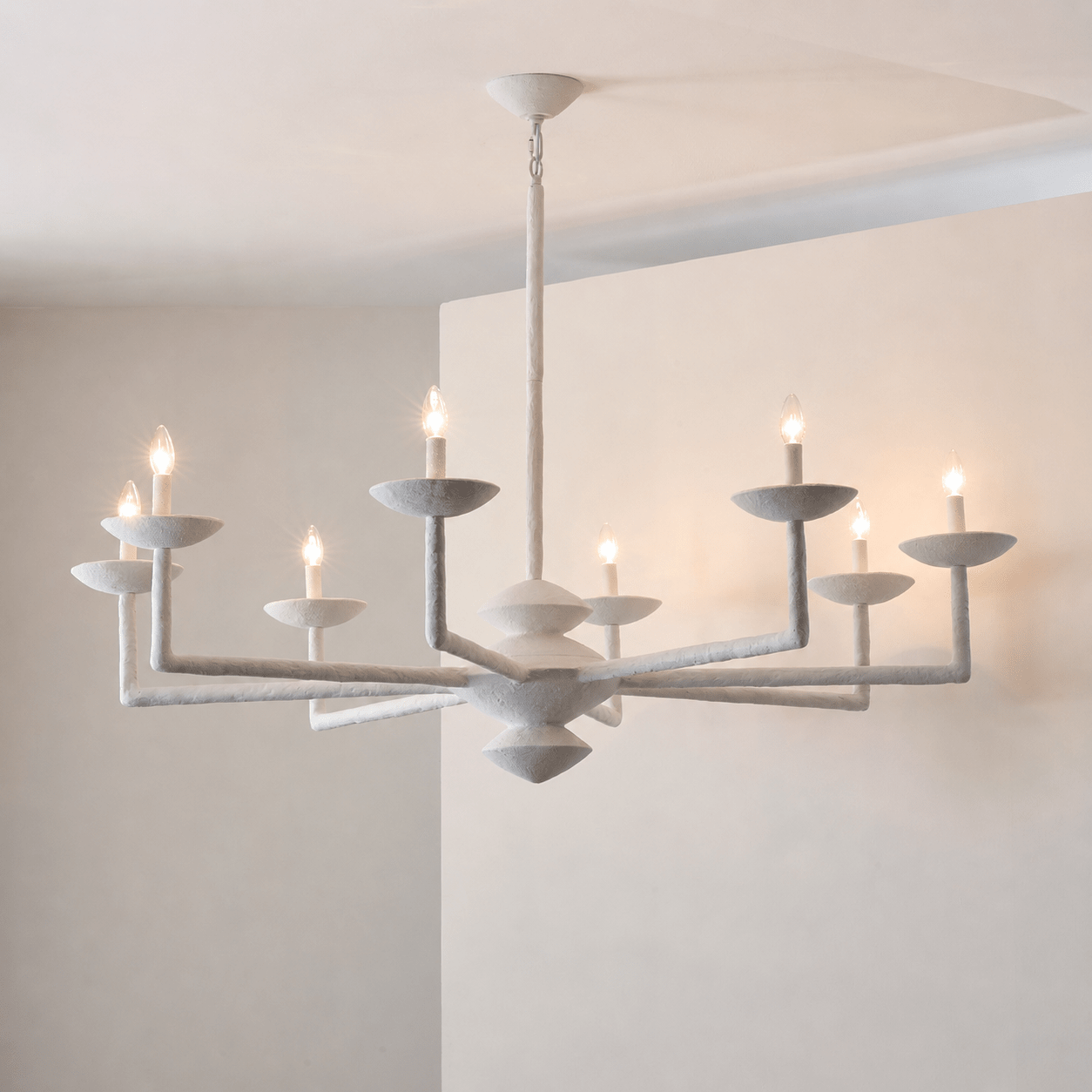 Sculptural Plaster Candelabra Chandelier
