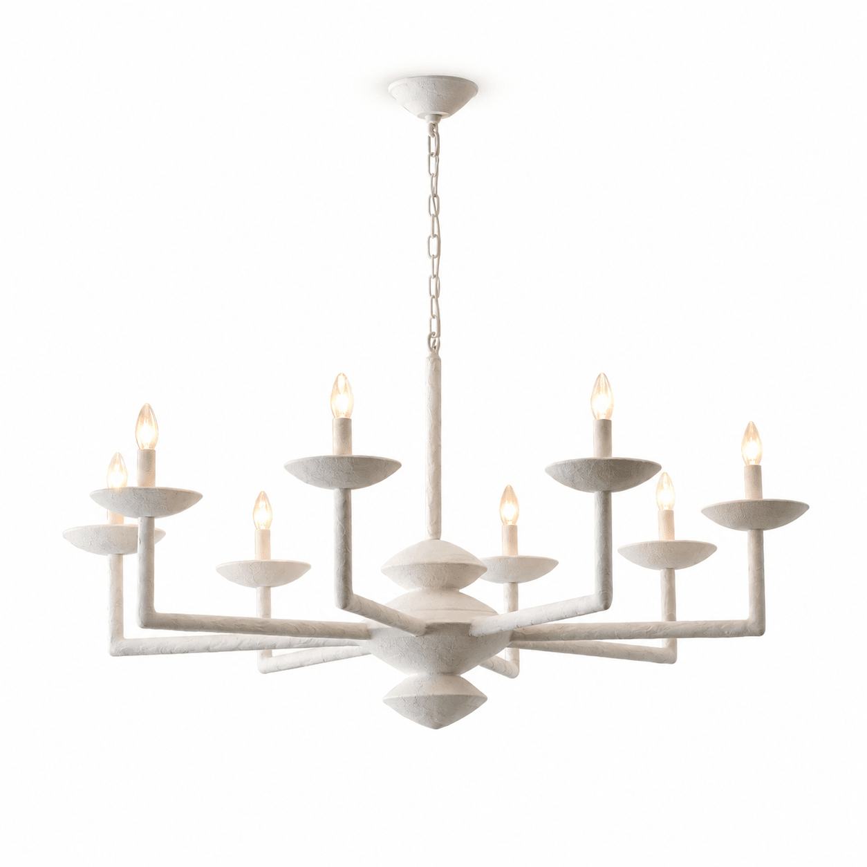 Sculptural Plaster Candelabra Chandelier