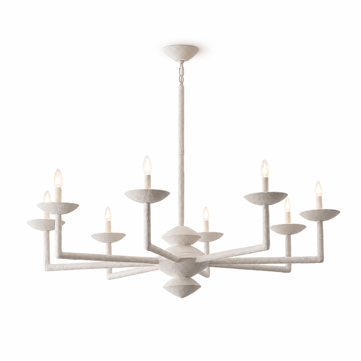 Sculptural Plaster Candelabra Chandelier