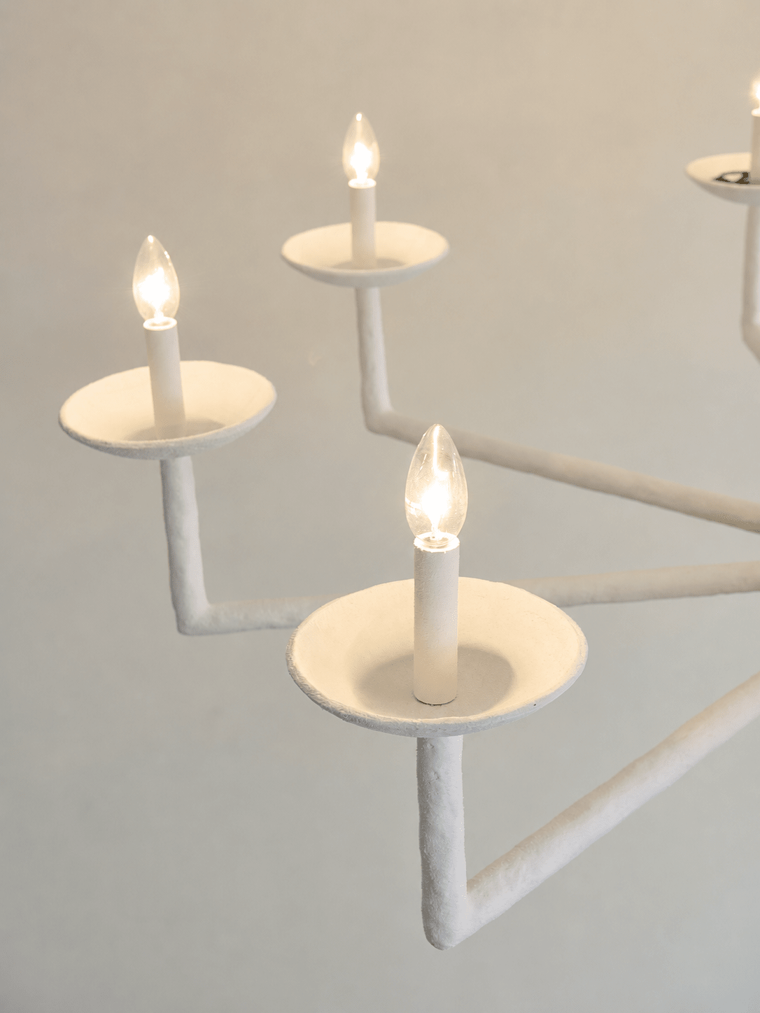 Sculptural Plaster Candelabra Chandelier