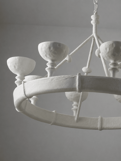 Sculptural Plaster Chalice Chandelier