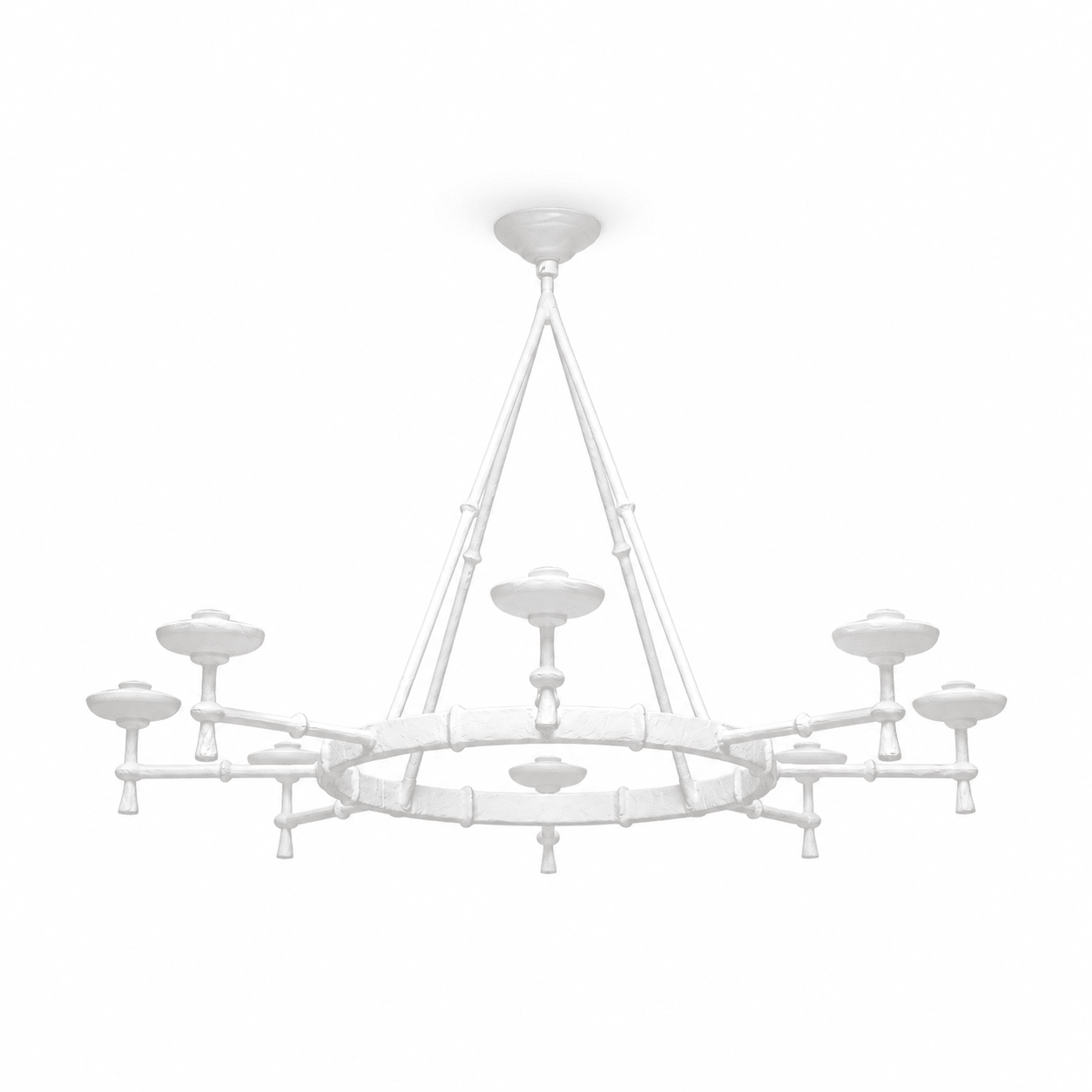 Sculptural Plaster Chalice Chandelier