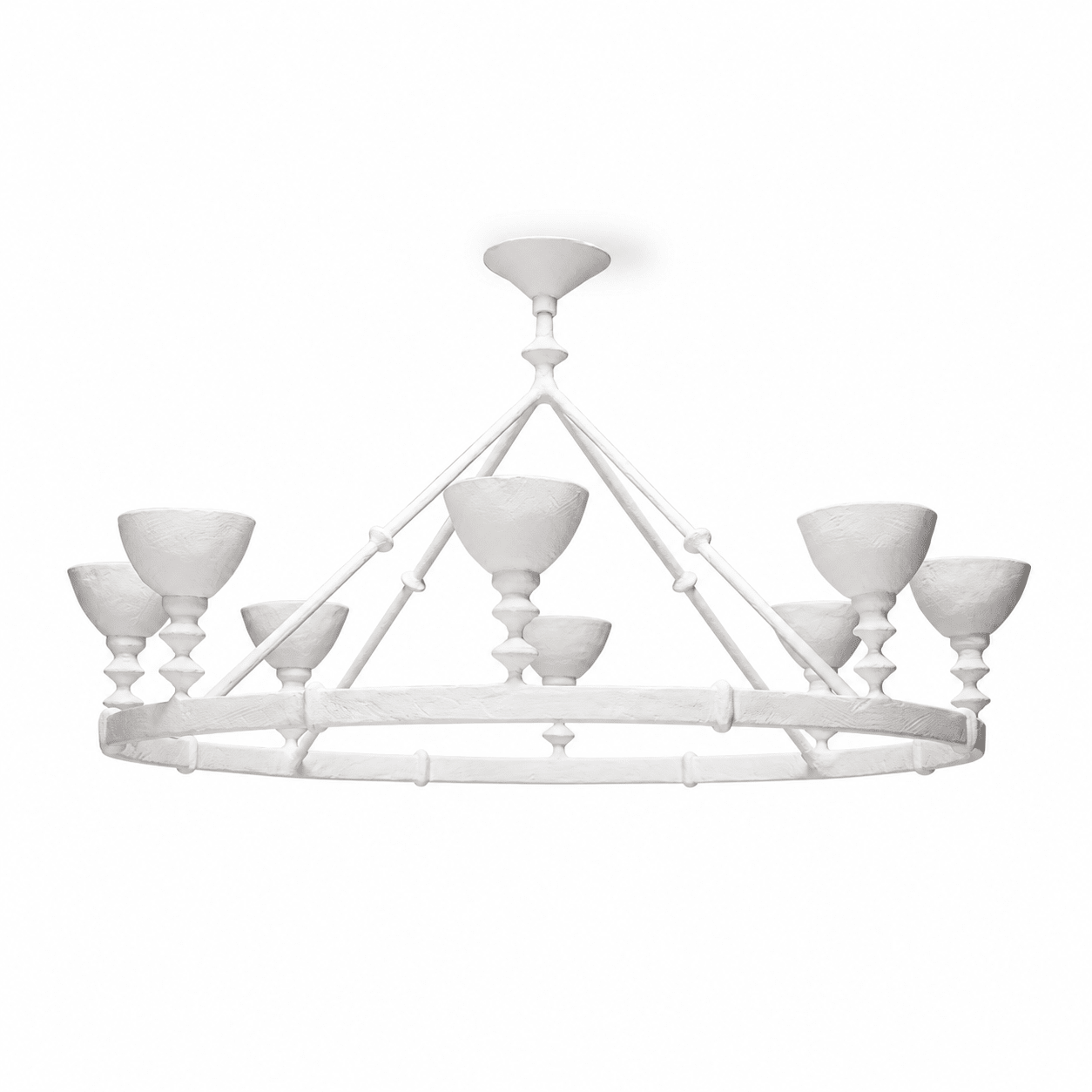 Sculptural Plaster Chalice Chandelier