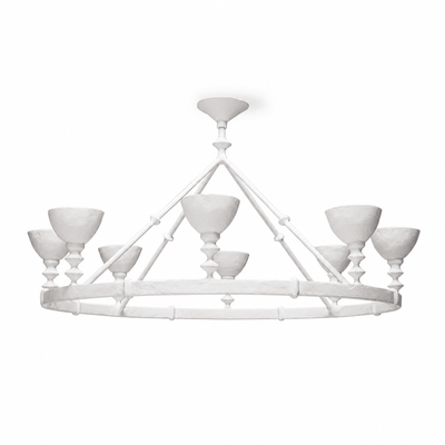 Sculptural Plaster Chalice Chandelier