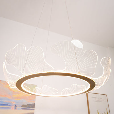 Lucisora Pendant Lamp Frosted Acrylic Floral Ring