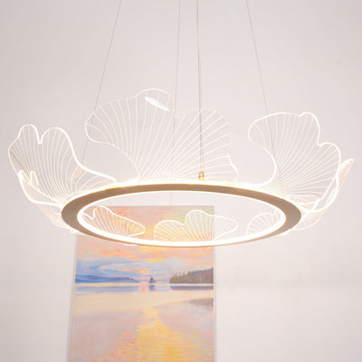 Lucisora Pendant Lamp Frosted Acrylic Floral Ring