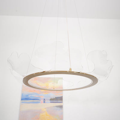 Lucisora Pendant Lamp Frosted Acrylic Floral Ring