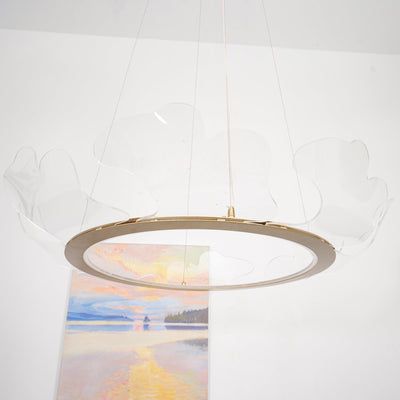 Lucisora Pendant Lamp Frosted Acrylic Floral Ring
