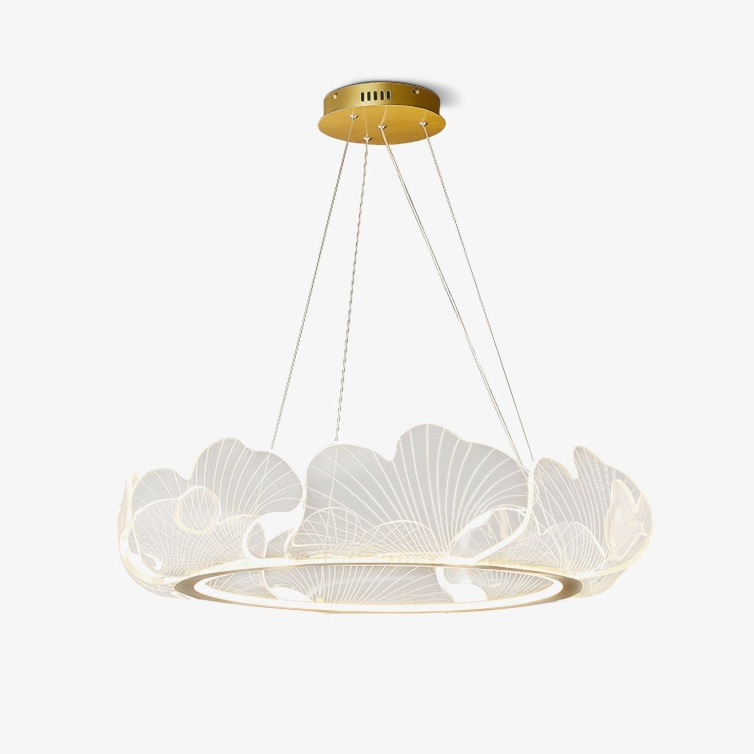 Lucisora Pendant Lamp Frosted Acrylic Floral Ring