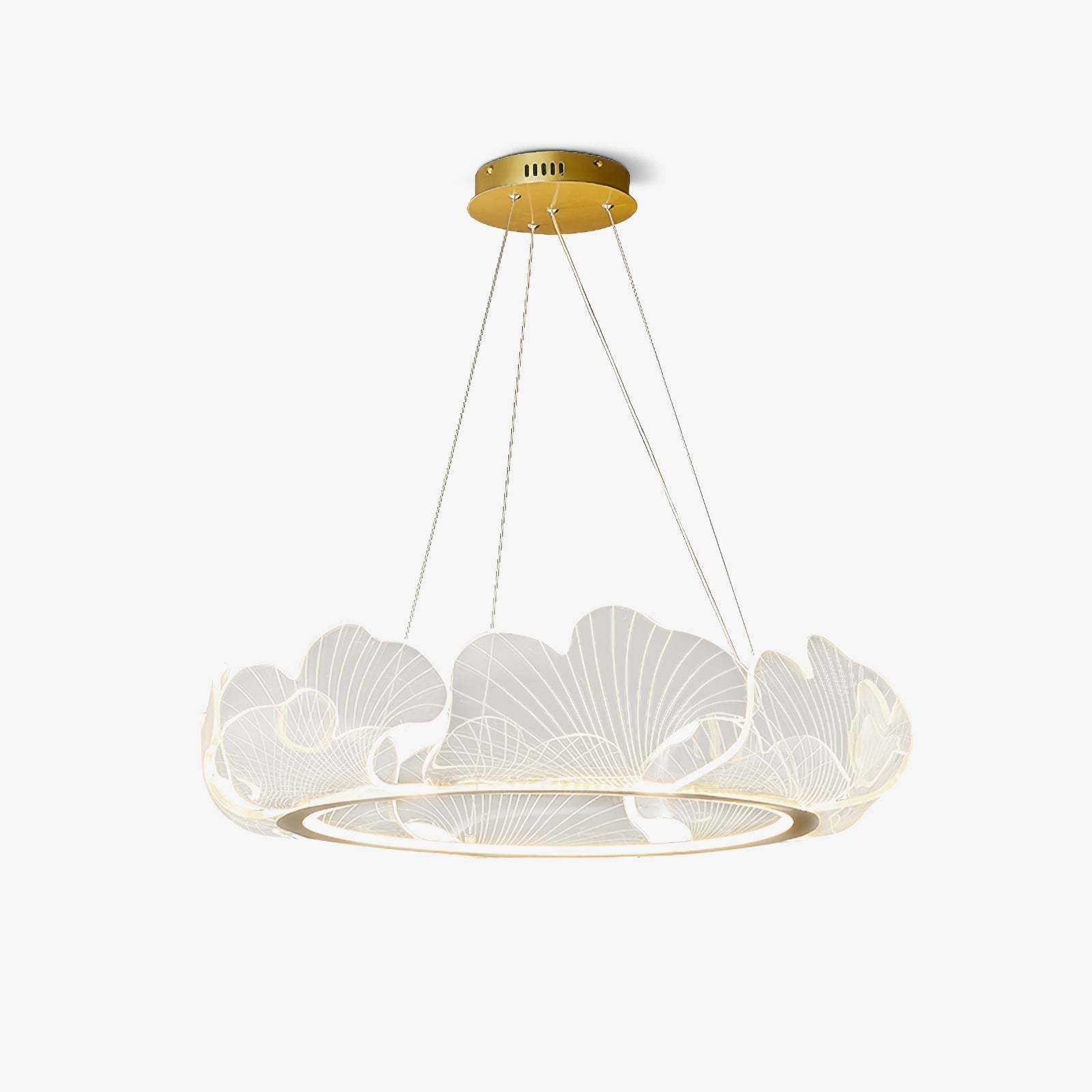 Lucisora Pendant Lamp Frosted Acrylic Floral Ring