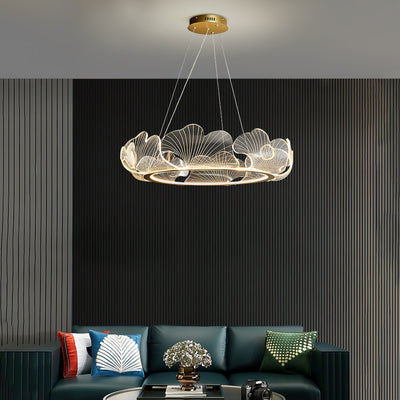 Lucisora Pendant Lamp Frosted Acrylic Floral Ring