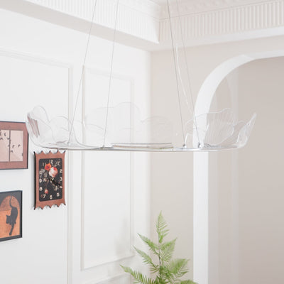 Lucisora Pendant Lamp Frosted Acrylic Floral Ring