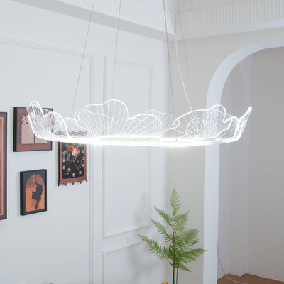Lucisora Pendant Lamp Frosted Acrylic Floral Ring