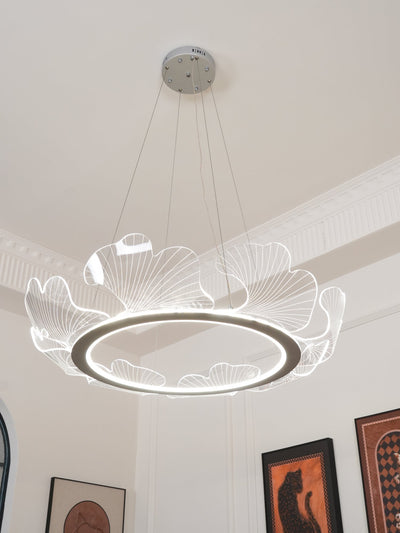 Lucisora Pendant Lamp Frosted Acrylic Floral Ring