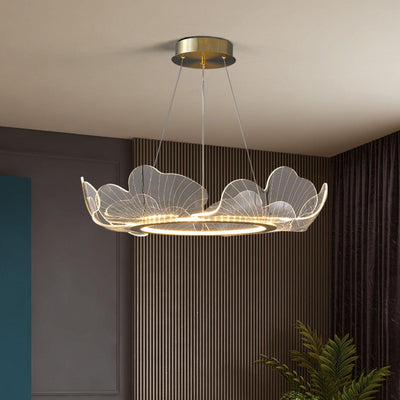 Lucisora Pendant Lamp Frosted Acrylic Floral Ring