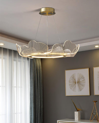 Lucisora Pendant Lamp Frosted Acrylic Floral Ring