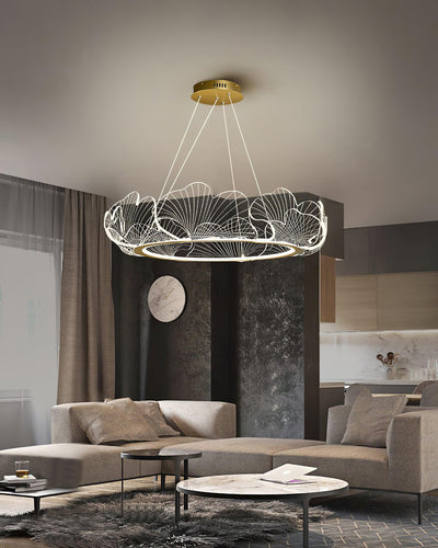 Lucisora Pendant Lamp Frosted Acrylic Floral Ring
