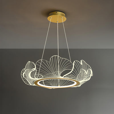 Lucisora Pendant Lamp Frosted Acrylic Floral Ring