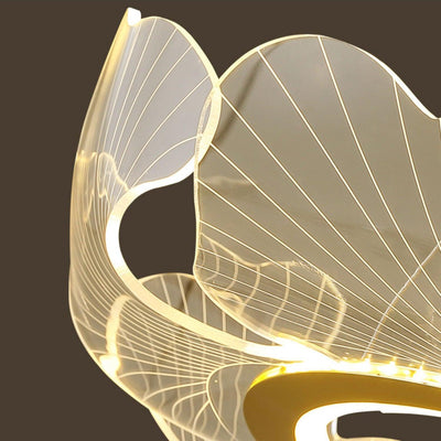 Lucisora Pendant Lamp Frosted Acrylic Floral Ring