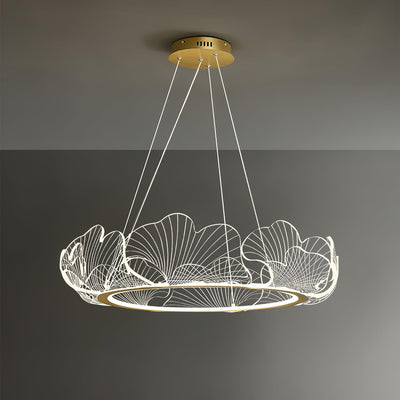 Lucisora Pendant Lamp Frosted Acrylic Floral Ring
