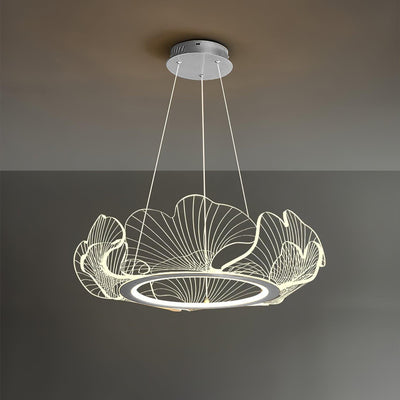 Lucisora Pendant Lamp Frosted Acrylic Floral Ring