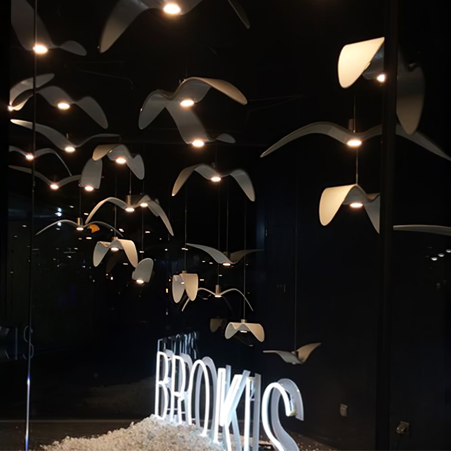 Ivoren Pendant Lamp Bird Wings for Living Room
