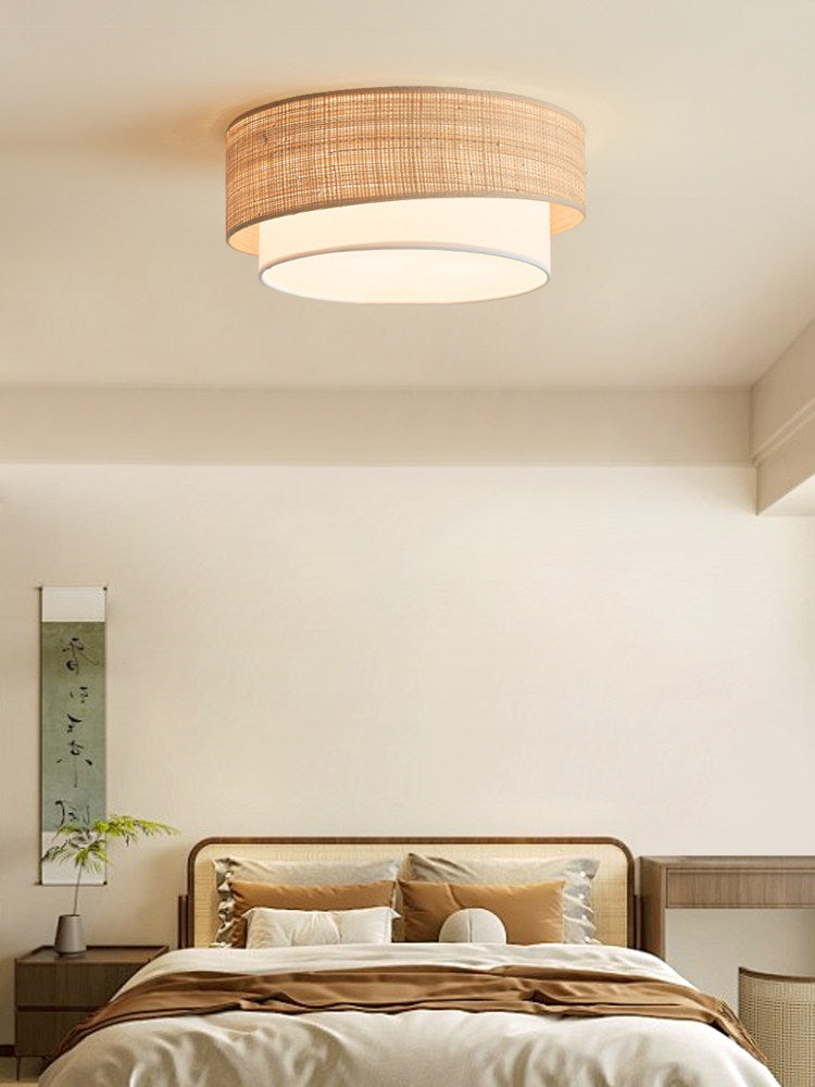 Dalescombe Raffia Flush Mount
