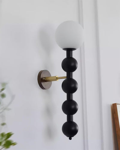 Wall Lamp Gourd in Wood and Glass Modern Style - Neutral Decor