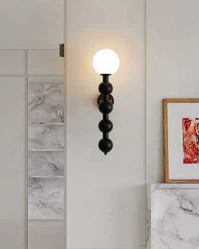 Wall Lamp Gourd in Wood and Glass Modern Style - Neutral Decor