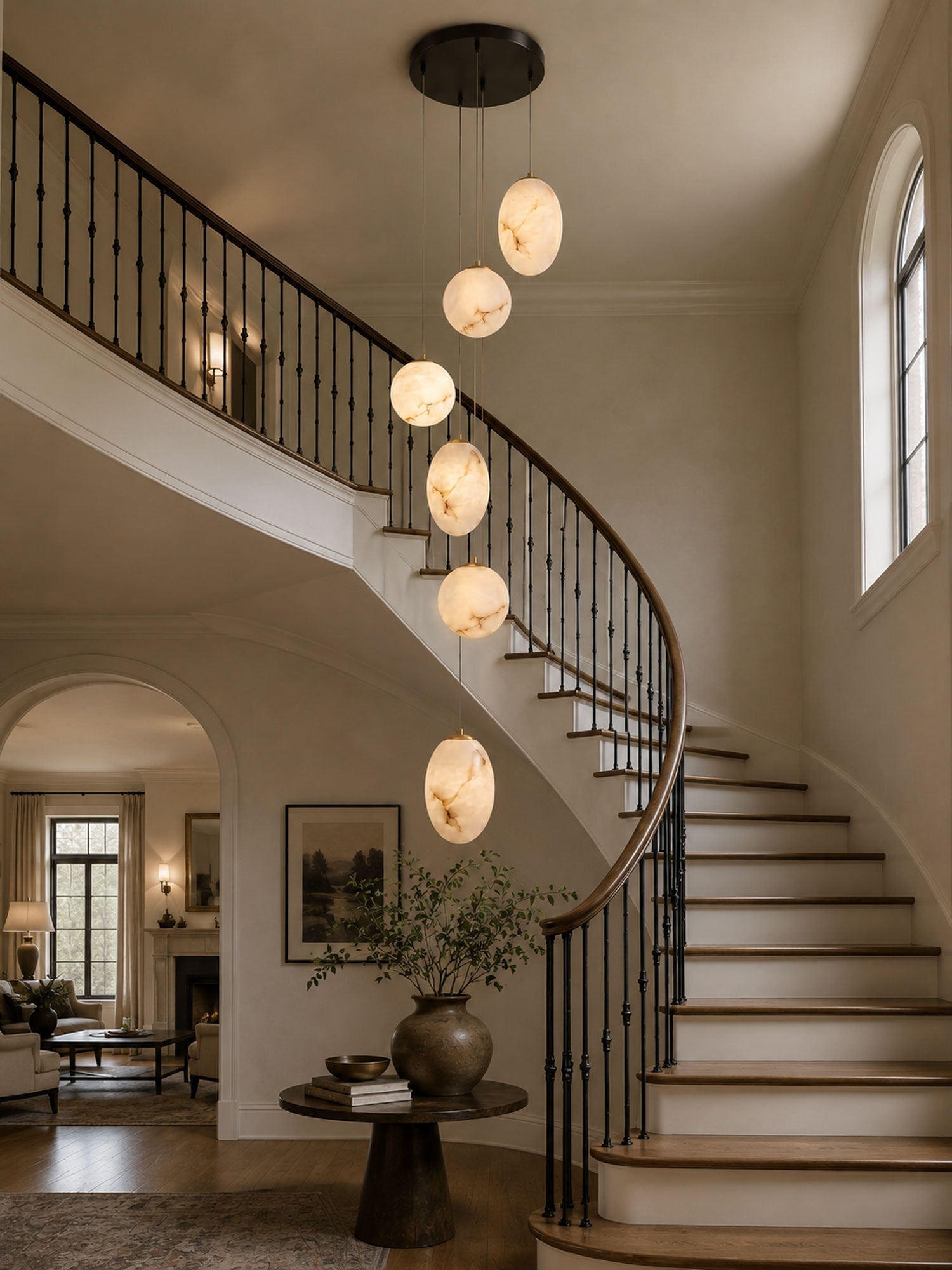 Norik Minimalist Alabaster Pendant Light