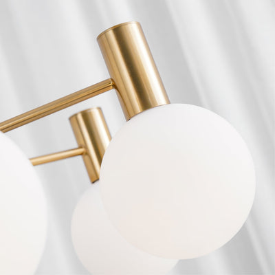 Veloiel Chandelier Globe Glass Gold Frame Modern